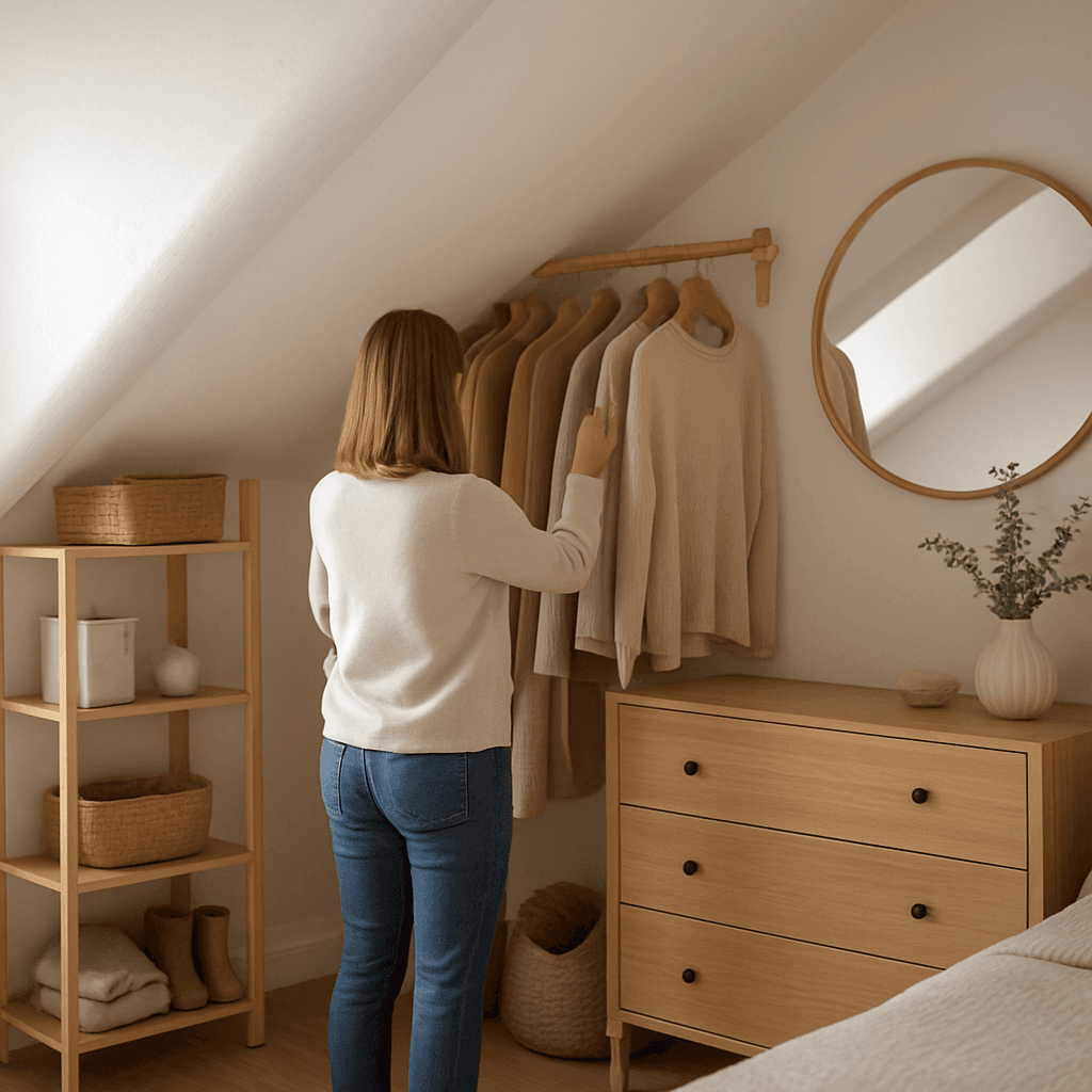 Dressing sous pente : 12 astuces chic pour gagner de la place