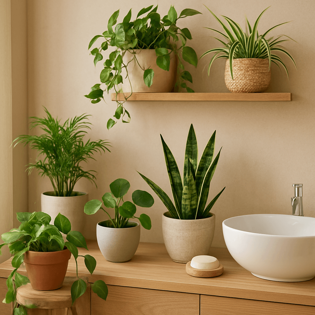 Plantes pour salle de bain sans fenêtre : 10 idées faciles