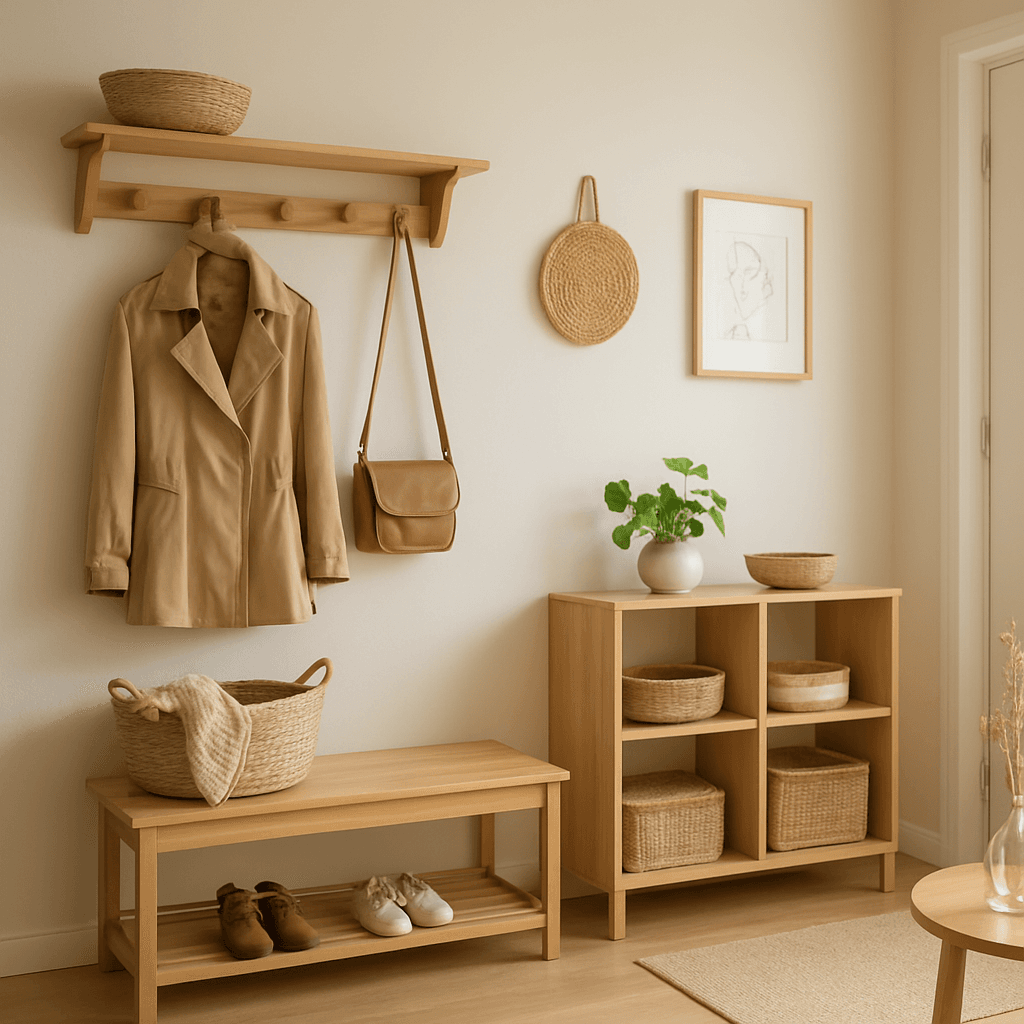 Entrée sans placard : 10 idées rangement chic et pratique