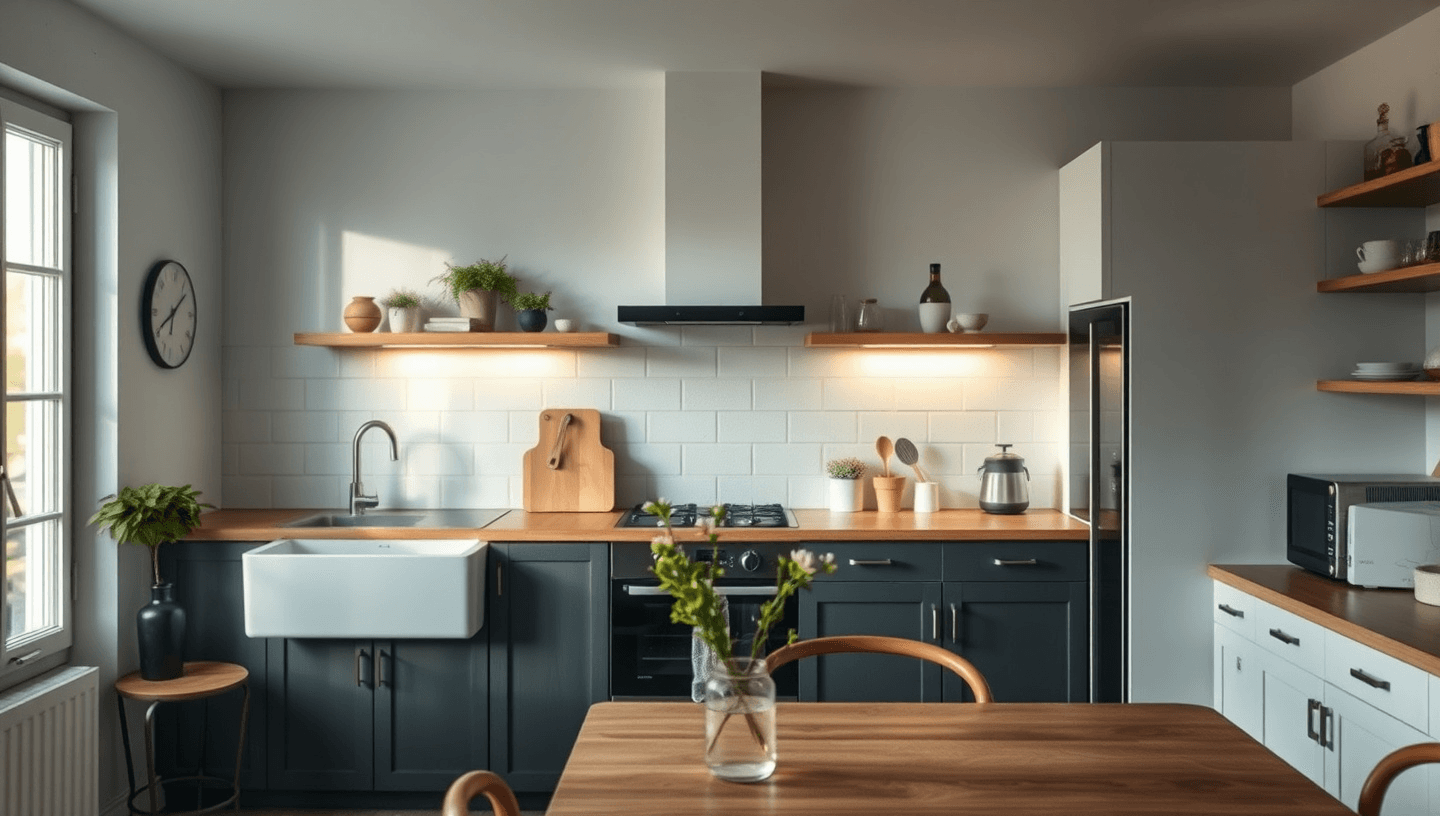 Avant/après : éclaircir une cuisine sombre sans travaux