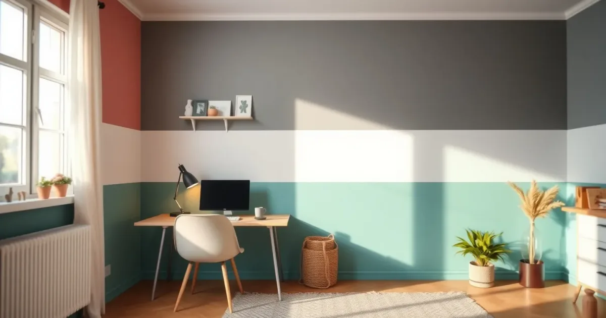 Mur bicolore sans peinture : 9 idées à moins de 25€